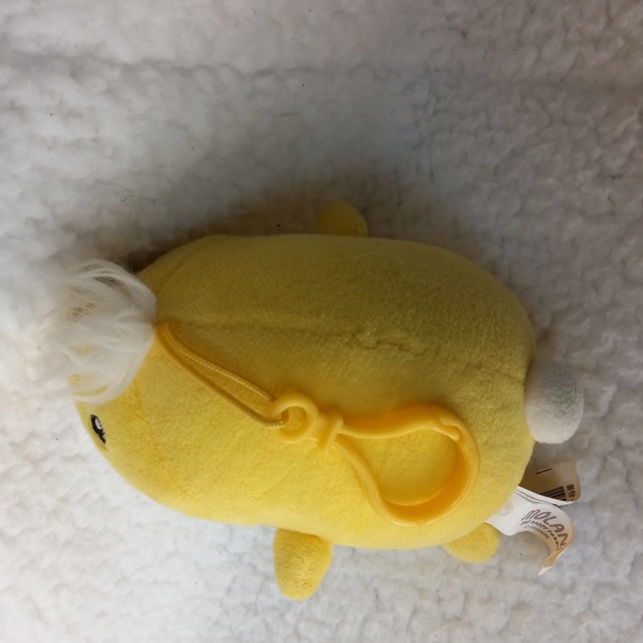 Molang the Happy Rabbit in Duck Costume Plush Key Ring Clip - Picture 3 of 6